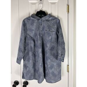 NWOT Lands End Womens Button Up Shirt Size 24W